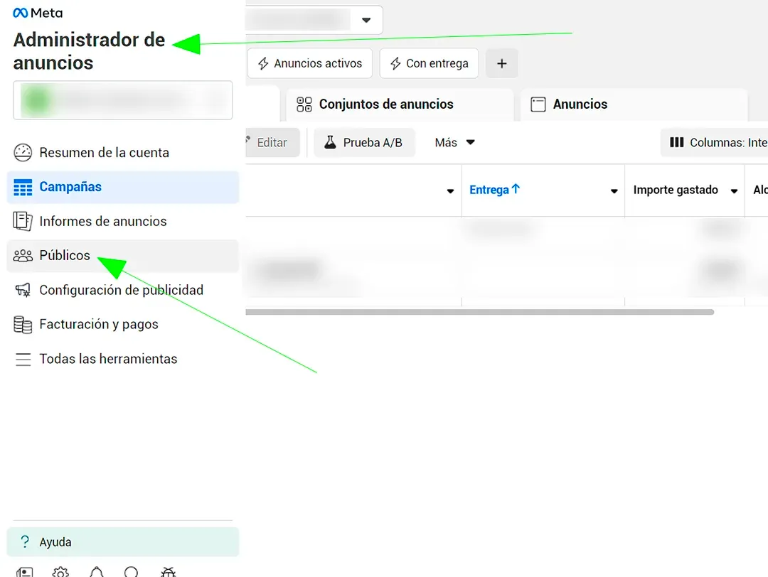 administrador de anuncios facebook publicos