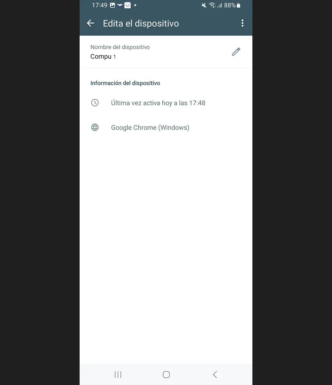 ajustes whatsapp movil editar dispositivo