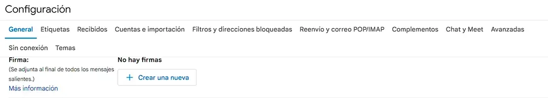 gmail crear firma
