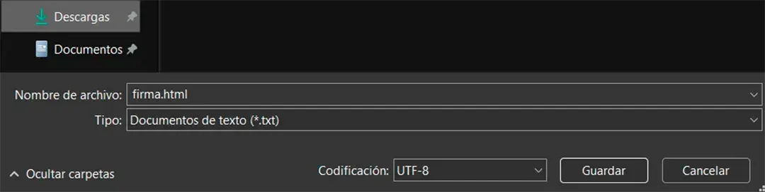 guardar firma como firma.html