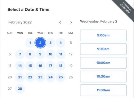 Portal Calendly programa cita con lotsono